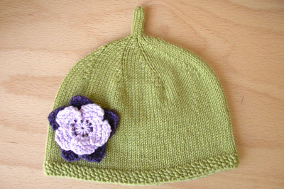 Debbie Bliss Simple Hat, significantly modified