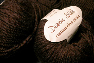 Debbie Bliss Cashmerino Aran in chocloate brown