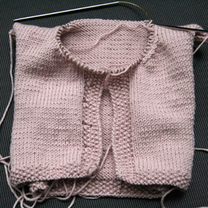 Jacket With Moss Stitch Bands 2