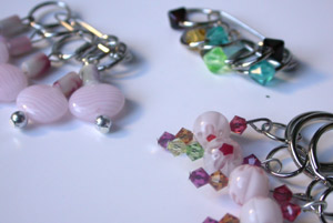 Stitch markers from Jennifer