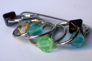 Stitch markers from Jennifer