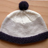 Moss Stitch Trim Baby Hat